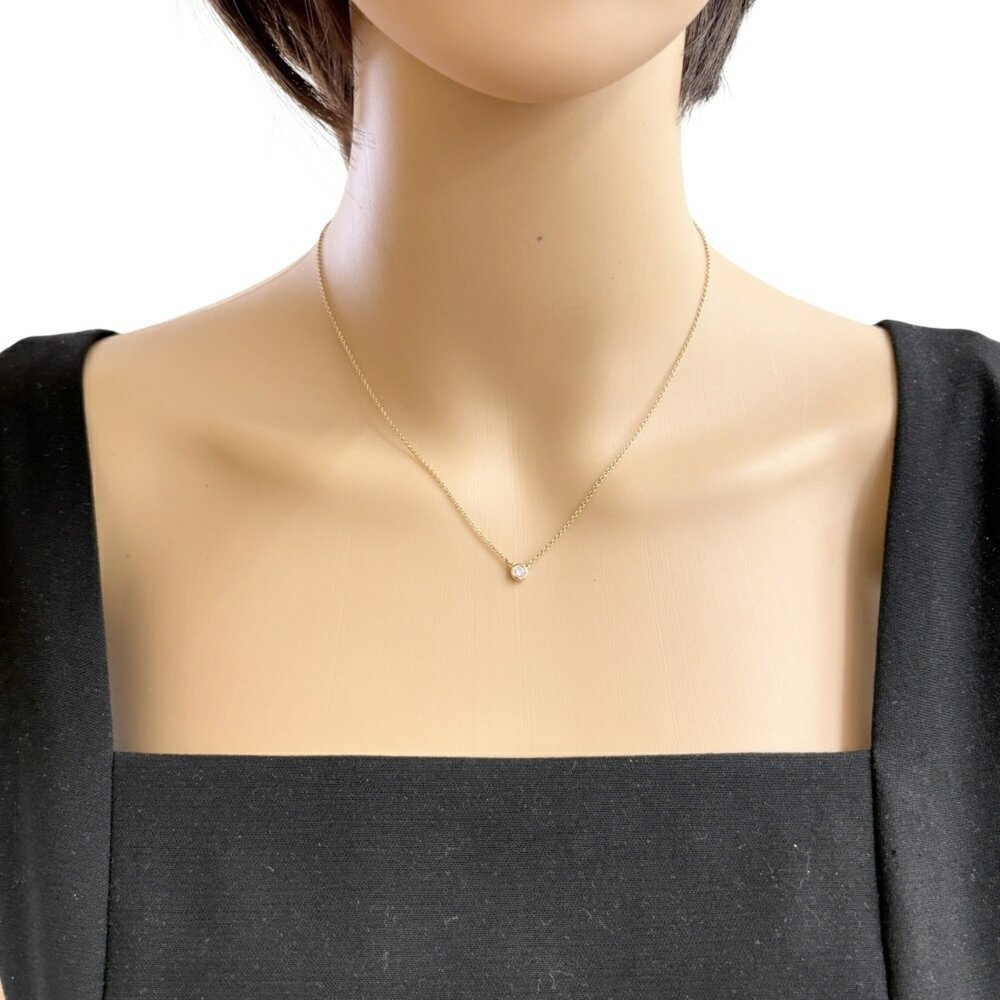 TIFFANY 18k Gold Diamond Necklace - Picture 2 of 7